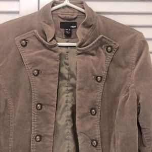 H&M corduroy military style jacket
